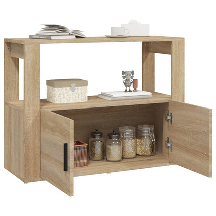 Skänk sonoma-ek 80x30x60 cm konstruerat trä