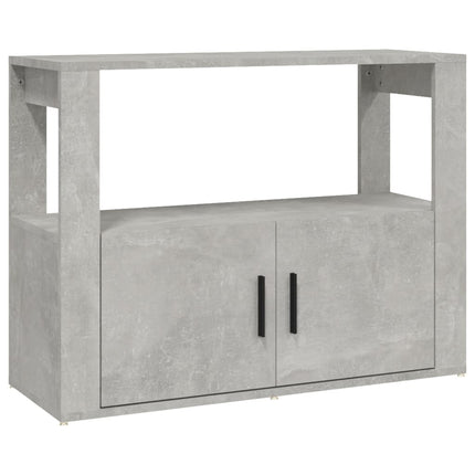 Skåp betonggrå 80x30x60 cm konstruerat trä