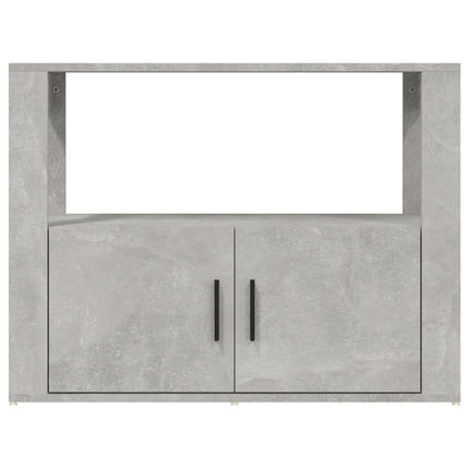 Skåp betonggrå 80x30x60 cm konstruerat trä