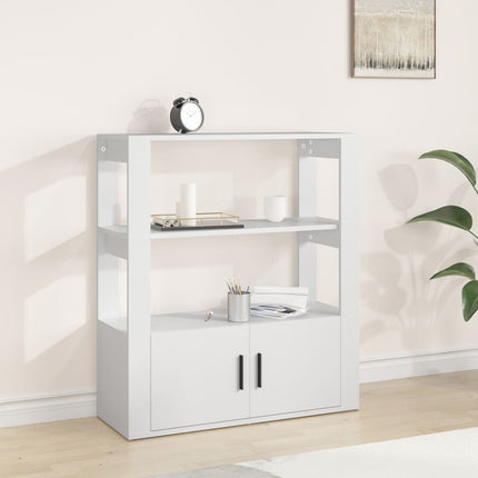 Skänk vit 80x30x90 cm konstruerat trä