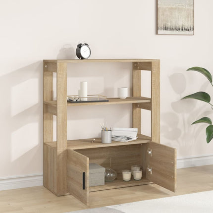 Skänk sonoma-ek 80x30x90 cm konstruerat trä