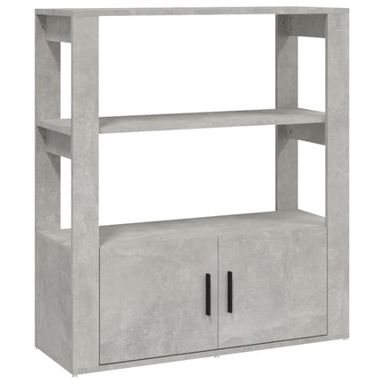 Skåp betonggrå 80x30x90 cm konstruerat trä
