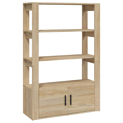 Skänk sonoma-ek 80x30x119,5 cm konstruerat trä