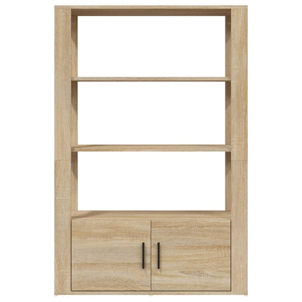 Skänk sonoma-ek 80x30x119,5 cm konstruerat trä