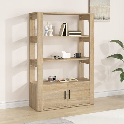 Skänk sonoma-ek 80x30x119,5 cm konstruerat trä