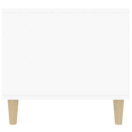 Soffbord vit högglans 90x49x45 cm konstruerat trä