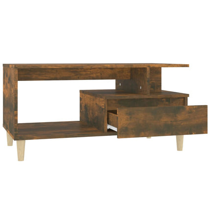 Soffbord rökfärgad ek 90x49x45 cm konstruerat trä