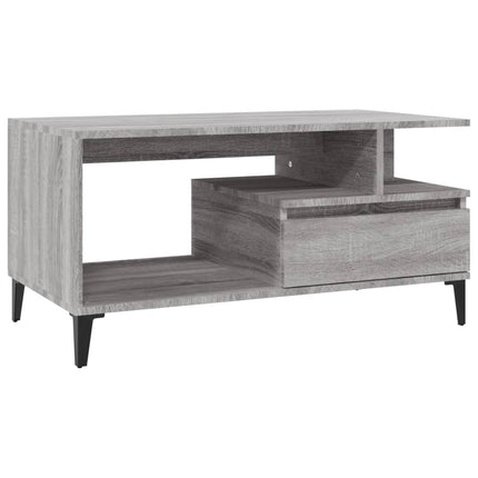Soffbord grå sonoma 90x49x45 cm konstruerat trä