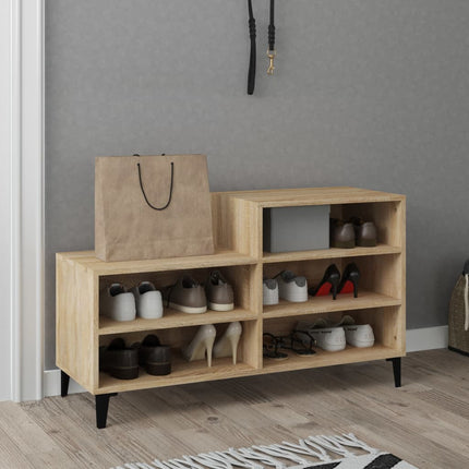 Skohylla sonoma-ek 102x36x60 cm konstruerat trä