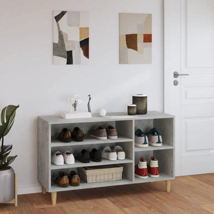 Skoskåp betonggrå 102x36x60 cm konstruerat trä