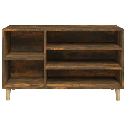Skoställ rökfärgad ek 102x36x60 cm konstruerat trä