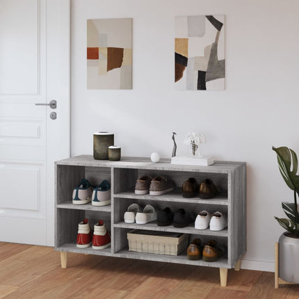 Skoskåp grå sonoma 102x36x60 cm konstruerat trä