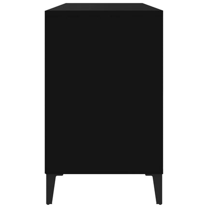 Skoskåp svart 102x36x60 cm konstruerat trä