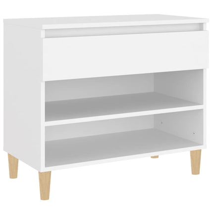 Skoskåp vit 70x36x60 cm konstruerat trä