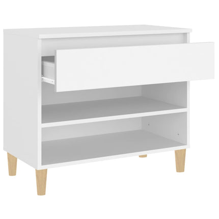 Skoskåp vit 70x36x60 cm konstruerat trä