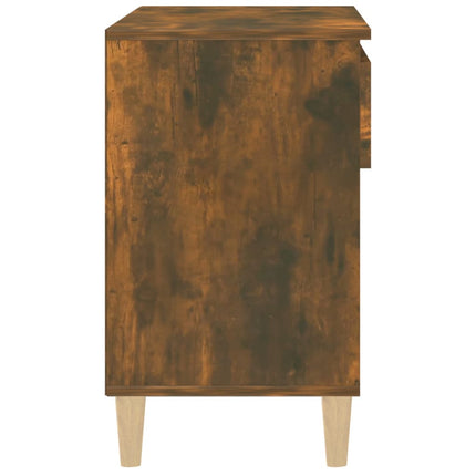 Skoställ rökfärgad ek 70x36x60 cm konstruerat trä