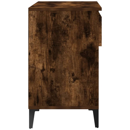 Skoställ rökfärgad ek 70x36x60 cm konstruerat trä