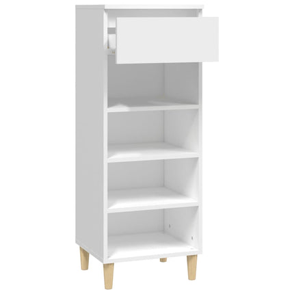 Skoskåp vit 40x36x105 cm konstruerat trä