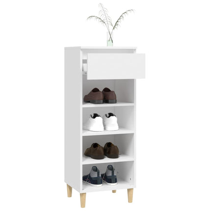 Skoskåp vit 40x36x105 cm konstruerat trä