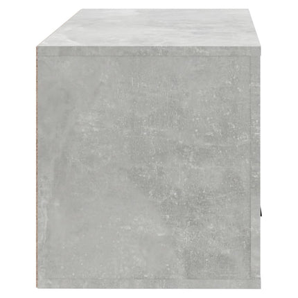 Väggmonterat skoskåp betonggrå 70x35x38 cm konstruerat trä