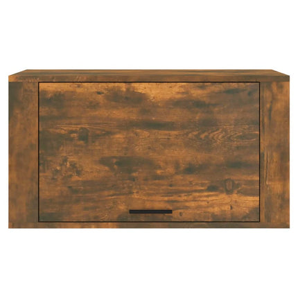 Väggmonterat skoskåp rökfärgad ek 70x35x38 cm konstruerat trä