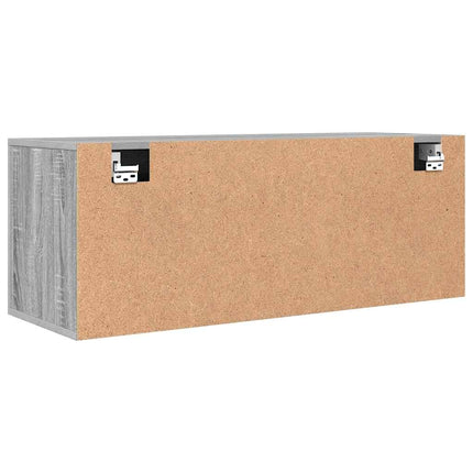 Väggmonterat skoskåp grå sonoma 100x35x38 cm konstruerat trä