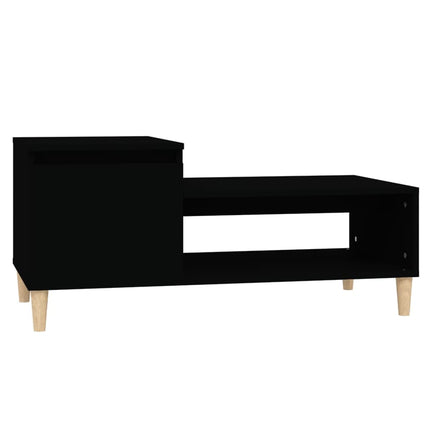 Soffbord svart 100x50x45 cm konstruerat trä