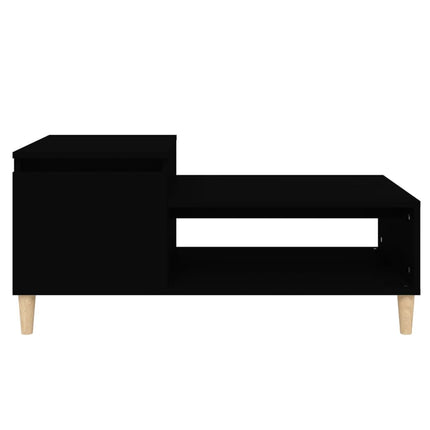 Soffbord svart 100x50x45 cm konstruerat trä