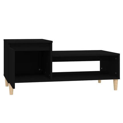 Soffbord svart 100x50x45 cm konstruerat trä