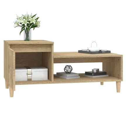 Soffbord sonoma-ek 100x50x45 cm konstruerat trä