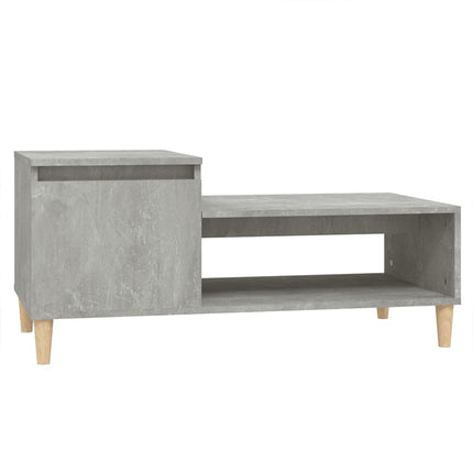 Soffbord betonggrå 100x50x45 cm konstruerat trä