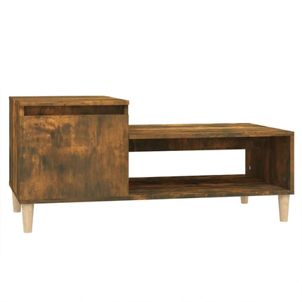 Soffbord rökfärgad ek 100x50x45 cm konstruerat trä