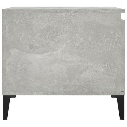 Soffbord betonggrå 100x50x45 cm konstruerat trä