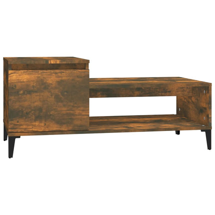 Soffbord rökfärgad ek 100x50x45 cm konstruerat trä