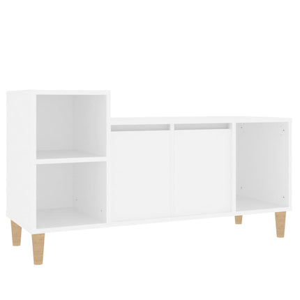 Tv-bänk vit 100x35x55 cm konstruerat trä