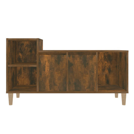 Tv-bänk rökfärgad ek 100x35x55 cm konstruerat trä