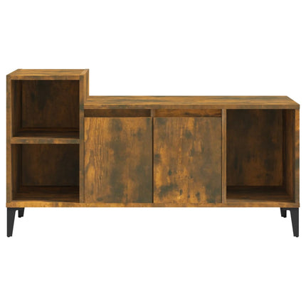 Tv-bänk rökfärgad ek 100x35x55 cm konstruerat trä