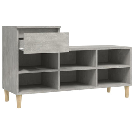 Skoskåp betonggrå 102x36x60 cm konstruerat trä