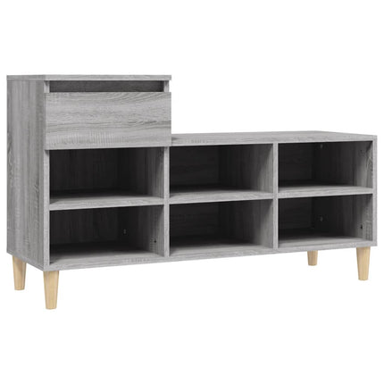Skoskåp grå sonoma 102x36x60 cm konstruerat trä
