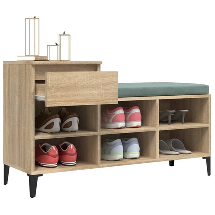 Skohylla sonoma-ek 102x36x60 cm konstruerat trä