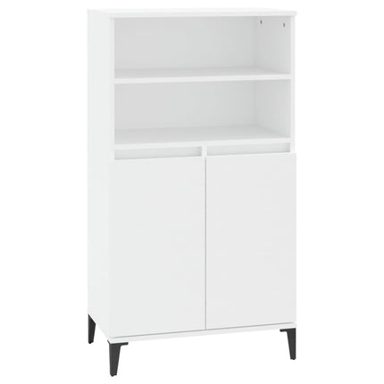Högskåp vit 60x36x110 cm konstruerat trä