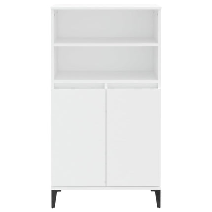 Högskåp vit 60x36x110 cm konstruerat trä