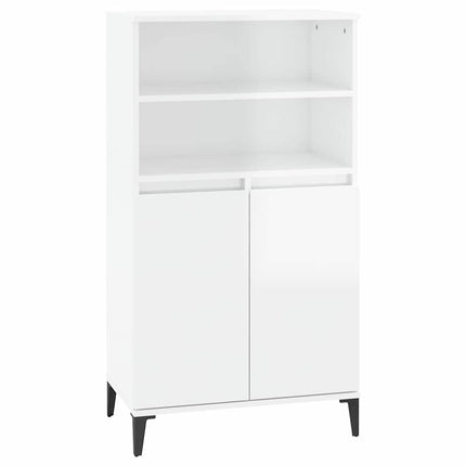 Skåp Vit högglans 60 x 36 x 110 cm Konstruerat trä