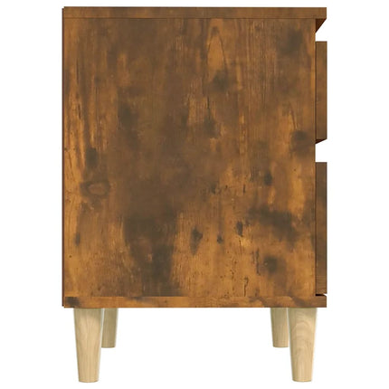 Sängbord 2 st Rökfärgad ek 40x35x50 cm