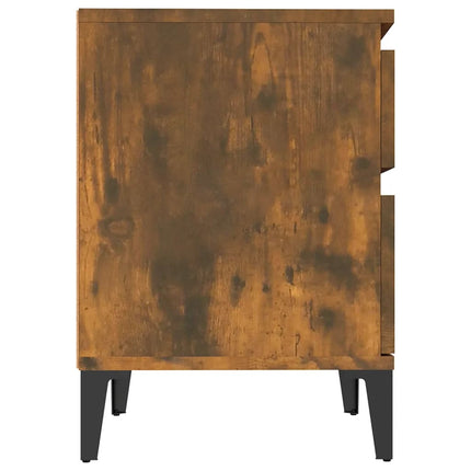 Sängbord Rökfärgad ek 40x35x50 cm