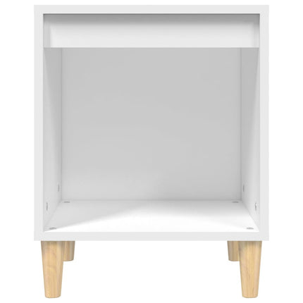 Sängbord vit 40x35x50 cm konstruerat trä