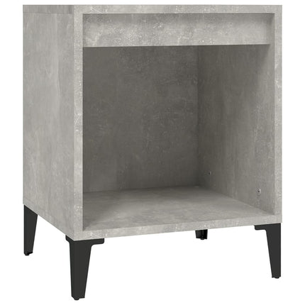 Sängbord 2 st betonggrå 40x35x50 cm