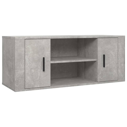 Tv-bänk betonggrå 100x35x40 cm konstruerat trä