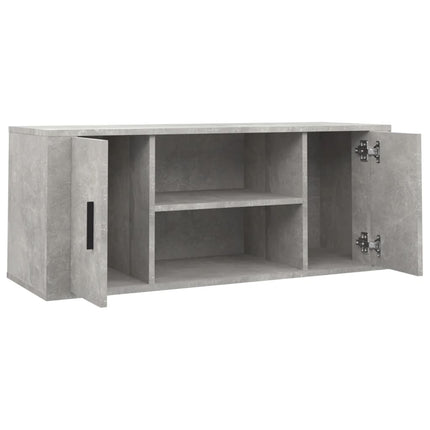 Tv-bänk betonggrå 100x35x40 cm konstruerat trä