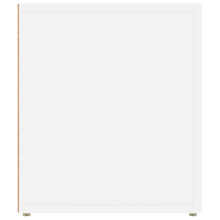 Tv-bänk vit 100x35x40 cm konstruerat trä